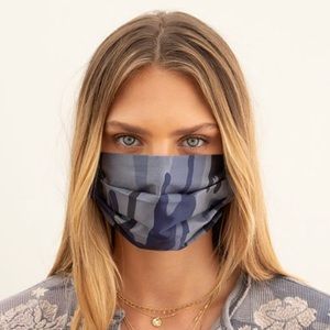 Johnny Was cotton face mask blue camo 3/$25